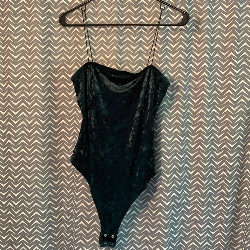 Green Velvet Body Suit